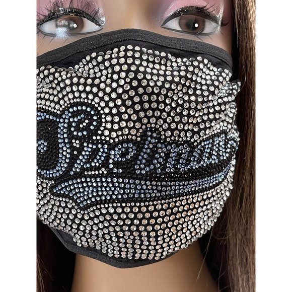 Spelman College Bling Rhinestone Face Mask - Picture 3 of 11